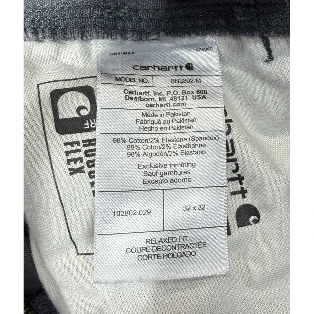 Carhartt Pants Mens‎ 32x32 Gray Relaxed Fit Double Knee Utility Carpenter Work